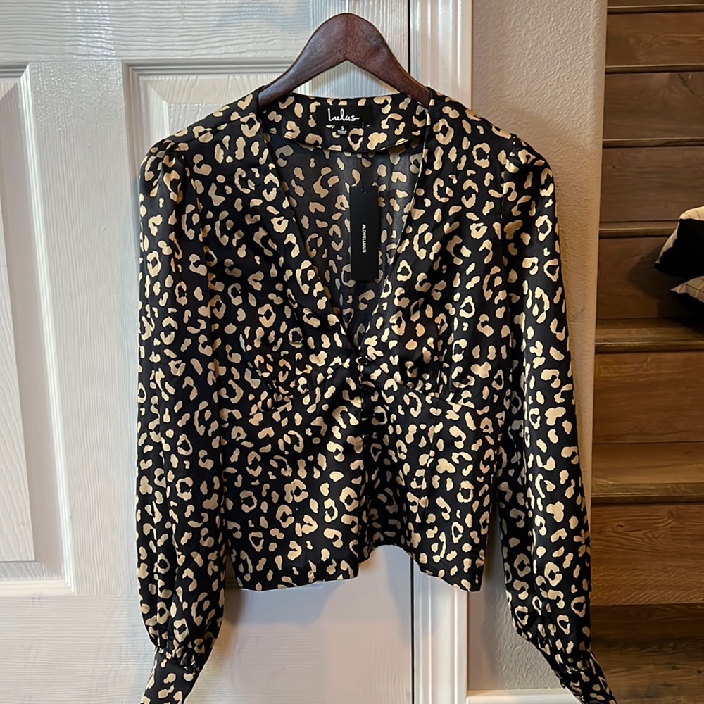 Lulus Sweet Spot animal print top. Small